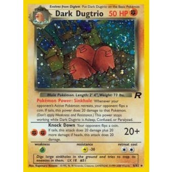 Pokemon Team Rocket Single Dark Dugtrio 6/82 - MODERATE PLAY (MP)