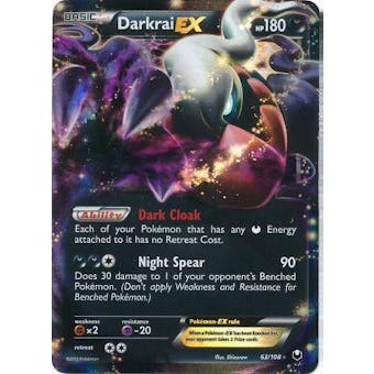 Pokemon BW Dark Explorers Single Darkrai EX 63/108 - SLIGHT PLAY (SP)