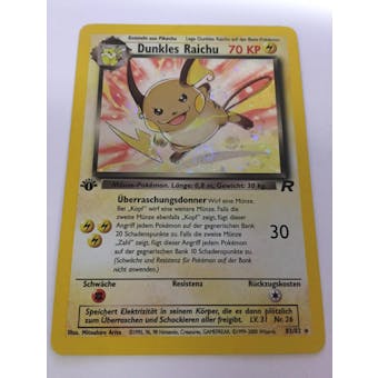 Pokemon GERMAN 1st Edition Single Dark Raichu (Dunkles Raichu) - SLIGHT PLAY (SP)