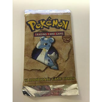 Pokemon Fossil Unlimited Booster Pack Lapras Art UNSEARCHED UNWEIGHED