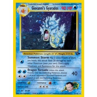 Pokemon Gym Challenge Single Giovanni's Gyarados 5/132 - MODERATE PLAY (MP)