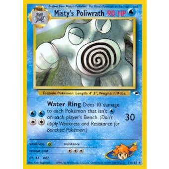 Pokemon Gym Heroes 1st Edition Single Misty's Poliwrath 31/132 - NEAR MINT (NM)