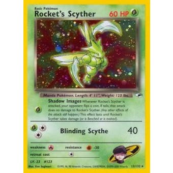 Pokemon Gym Heroes 1st Edition Single Rocket's Scyther 13/132 - MODERATE PLAY (MP)