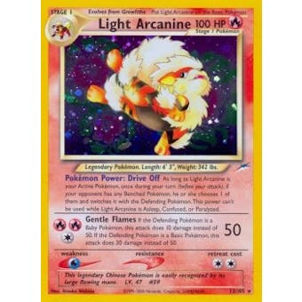 Pokemon Neo Destiny Single Light Arcanine 12 - MODERATE PLAY (MP)