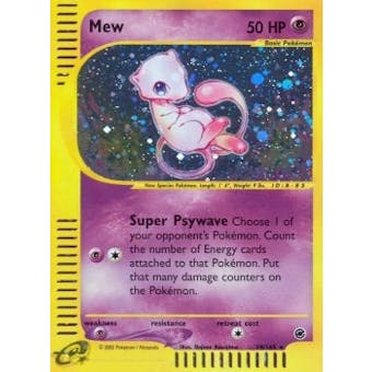 Pokemon Expedition Single Mew 19 REVERSE FOIL - MODERATE PLAY (MP)