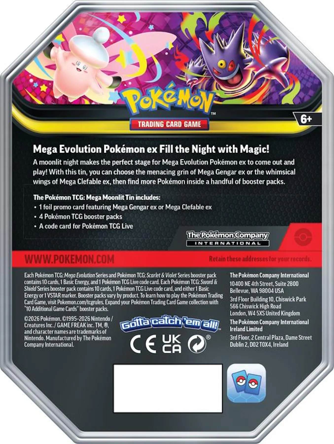 Pokemon Mega Moonlit Tin (Presell) | DA Card World Pokemon Mega Moonlit Tin (Presell) | DA Card World
