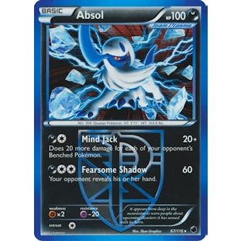 Pokemon Plasma Freeze Single Absol 67/116 (Slight Play)