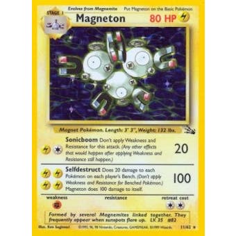 Pokemon Fossil Single Magneton 11/62 - SLIGHT PLAY (SP)