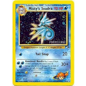 Pokemon Promotional Prerelease Single Misty's Seadra - MODERATE PLAY (MP)