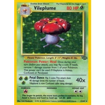 Pokemon Jungle Single Vileplume 15/64 - SLIGHT PLAY (SP)