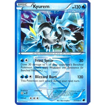Pokemon Plasma Freeze Single Kyurem 31/116 (Slightly Played)