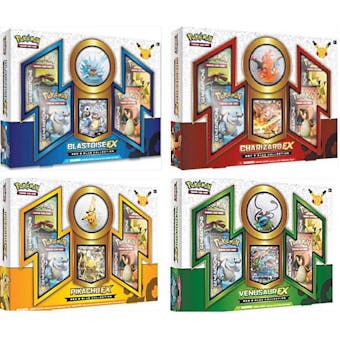Pokemon Red & Blue EX Collection 4-Box Complete Set (Blastoise, Charizard, Pikachu, Venusaur)