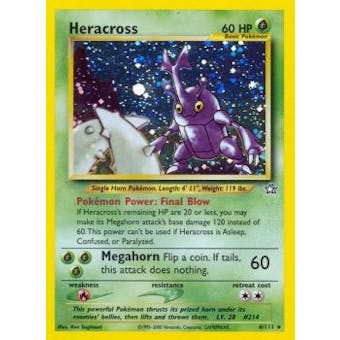 Pokemon Neo Genesis Single Heracross 6/111 - SLIGHT PLAY (SP)