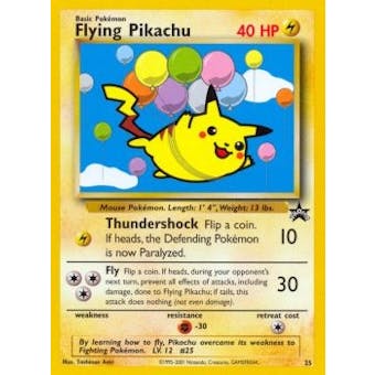 Pokemon Promotional Single Flying Pikachu 25 - MODERATE PLAY (MP)