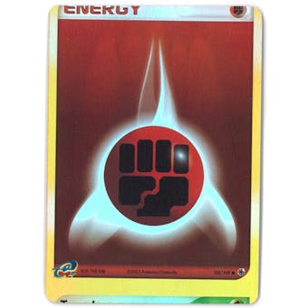 Pokemon EX Ruby and Sapphire Single Fighting Energy REVERSE FOIL (MISCUT) - NEAR MINT