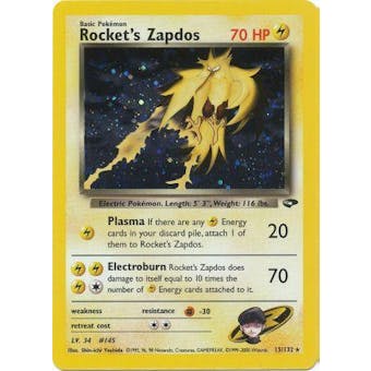 Pokemon Gym Heroes Single Rocket's Zapdos - SLIGHT PLAY (SP)
