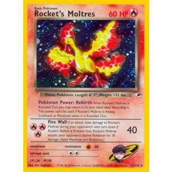 Pokemon Gym Heroes 1st Ed. Single Rocket's Moltres 12 - NEAR MINT (NM)