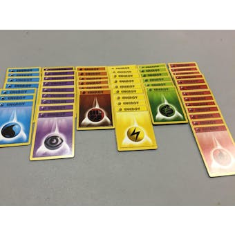 Pokemon 50 Shadowless Energy Cards - Near Mint / Slight Play