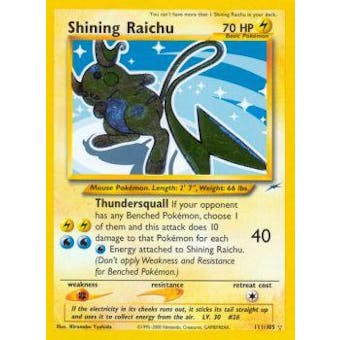 Pokemon Neo Destiny Single Shining Raichu - MODERATE PAY (MP)