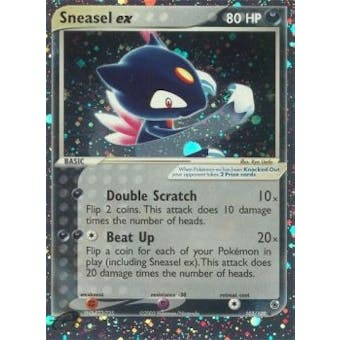 Pokemon EX Ruby and Sapphire Single Sneasel EX 103/109 - SLIGHT PLAY (SP)