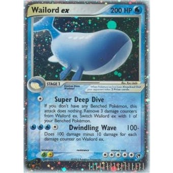 Pokemon EX Sandstorm Single Wailord Ex 100/100 - MODERATE PLAY (MP)