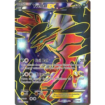 Pokemon X and Y Single Yveltal EX 144/146 FULL ART - NEAR MINT (NM)