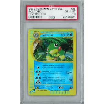 Pokemon Skyridge Politoed 25/144 Reverse Foil Rare PSA 10