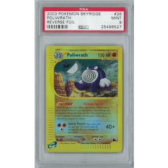 Pokemon Skyridge Poliwrath 26/144 Reverse Foil Rare PSA 9