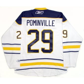 Jason Pominville Autographed Buffalo Sabres XL White Hockey Jersey