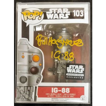 Star Wars IG-88 Funko POP Autographed by Bill Hargraeves