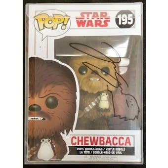 Star Wars Last Jedi Chewbacca Funko POP Autographed by Joonas Suotamo