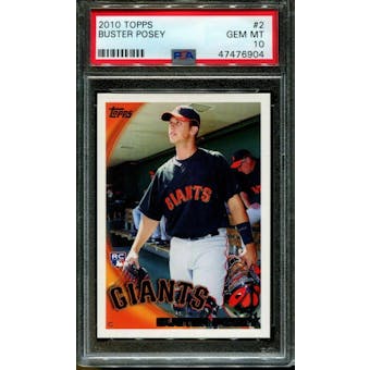 2010 Topps Buster Posey PSA 10 card #2