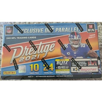 2021 Panini Prestige Football 24-Pack Retail Box (Dot Parallels)