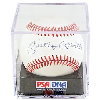 Mickey Mantle Autographed Official American League Baseball PSA 8.5
