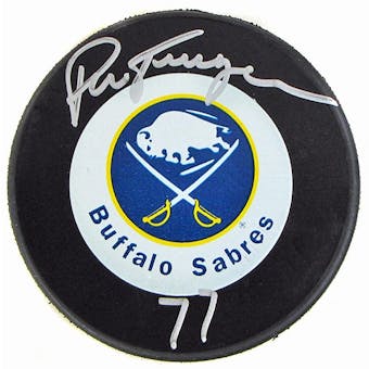 Pierre Turgeon Autographed Buffalo Sabres Hockey Puck