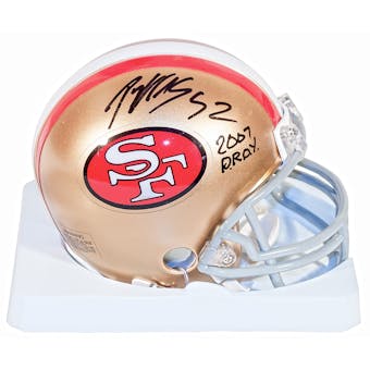 Patrick Willis Autographed San Francisco 49ers Mini Helmet with 2007 DROY inscrip