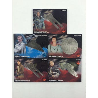 Star Wars Rogue One Medallion Insert Card #'d Out of 99 Lot of 5
