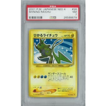 Pokemon Japanese Neo Destiny 4 Shining Raichu Single PSA 7
