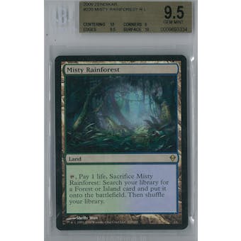 Magic the Gathering Zendikar Misty Rainforest BGS 9.5 *3334 (GM-MT) (Reed Buy)