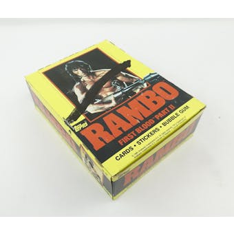 Rambo First Blood Part Two Wax Box - X Marked (1985 Topps) (Reed Buy)
