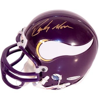 Randy Moss Autographed Minnesota Vikings Mini Helmet (UDA)