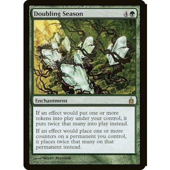 Magic the Gathering Ravnica: City of Guilds FOIL Doubling Season MODERATELY PLAYED (MP)