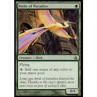 Magic the Gathering Ravnica: City of Guilds Single Birds of Paradise FOIL - SLIGHT PLAY