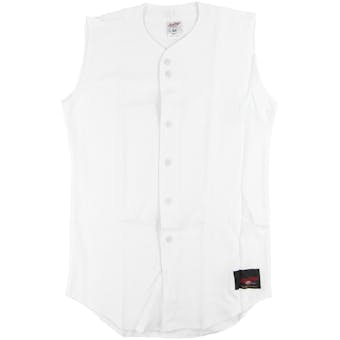 Rawlings Baseball Jersey (Sleeveless) - White (Adult Small 36)