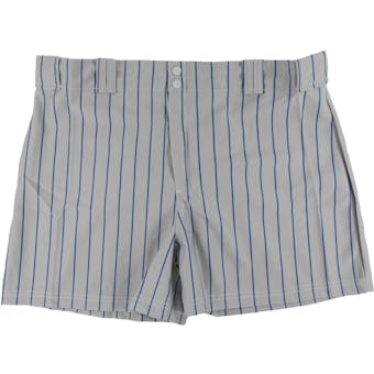 Rawlings Baseball Shorts - Grey/Blue Pinstripe (Womens XXL)