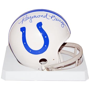 Raymond Berry Autographed Baltimore Colts Mini Helmet (Leaf COA)