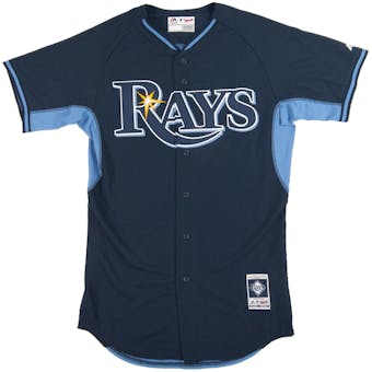 Tampa Bay Rays Majestic Navy BP Cool Base Performance Authentic Jersey