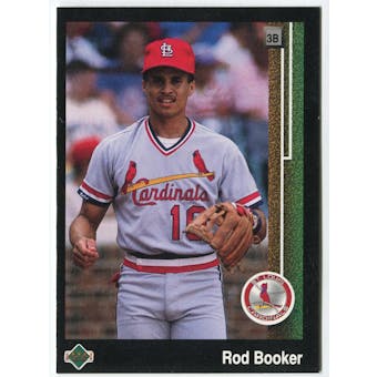 1989 Upper Deck Rod Booker St. Louis Cardinals Blank Back Black Border Proof