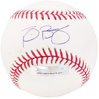 Reid Brignac Autographed Baseball (Slightly Stained) (DACW COA)