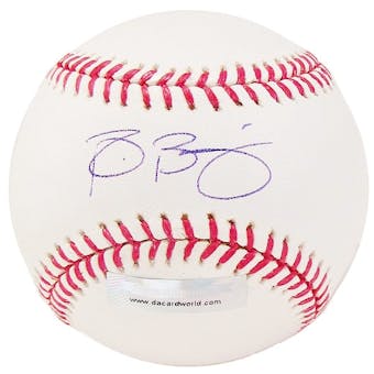 Reid Brignac Autographed Baseball (Stained) (DACW COA)